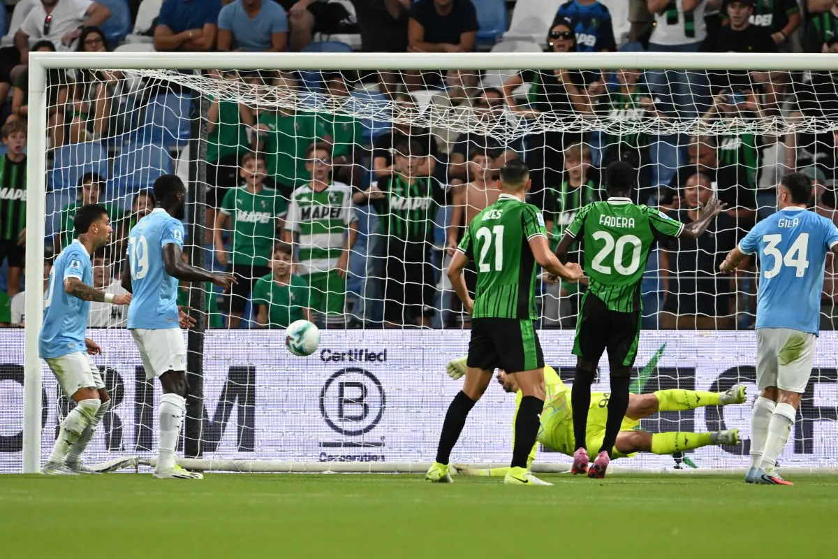 Sassuolo batte Lazio 1-0, decide Fadera Sassuolo batte Lazio 1-0, decide Fadera