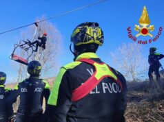 Addestramento SAF dei Vigili del fuoco ieri a Pian del Falco