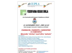 A Castelnovo Monti il 21 novembre una mattinata di confronto sul tema “Farmacie, pazienti, caregiver e comunità”