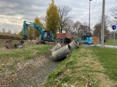 Stamane sopralluogo del Sindaco di Casalgrande, Daviddi sui lavori di via Canale