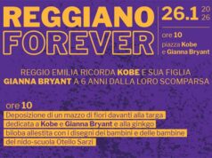 “Reggiano forever”: nell’anniversario della scomparsa, Reggio Emilia ricorda Kobe e Gianna Bryant