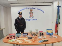 2,5 kg di droga sequestrata a Reggio Emilia dai carabinieri che arrestano due uomini