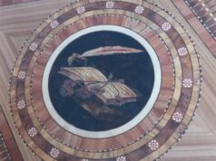 I tavoli di Macaia in esposizione all’AUSER di Cavriago domenica, in occasione della Fiera del Bue Grasso