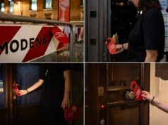Modenamoremio parla ai modenesi attraverso centinaia di cartellini disseminati tra portoni e ingressi