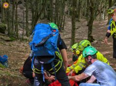 Cade in mountain bike in zona la Cà di Vidiciatico, recuperato dal Soccorso Alpino